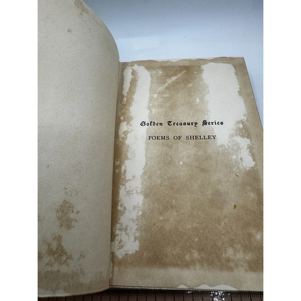 POEMS OF SHELLEY - 1922 HC LEATHER ANTIQUE -MACMILLAN & CO LONDON